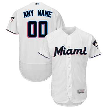 Customized Miami Marlins White Baseball Home Flex Base Jersey,We sell and wholesale Customized Miami Marlins White Baseball Home Flex Base Jersey on line form chian!
